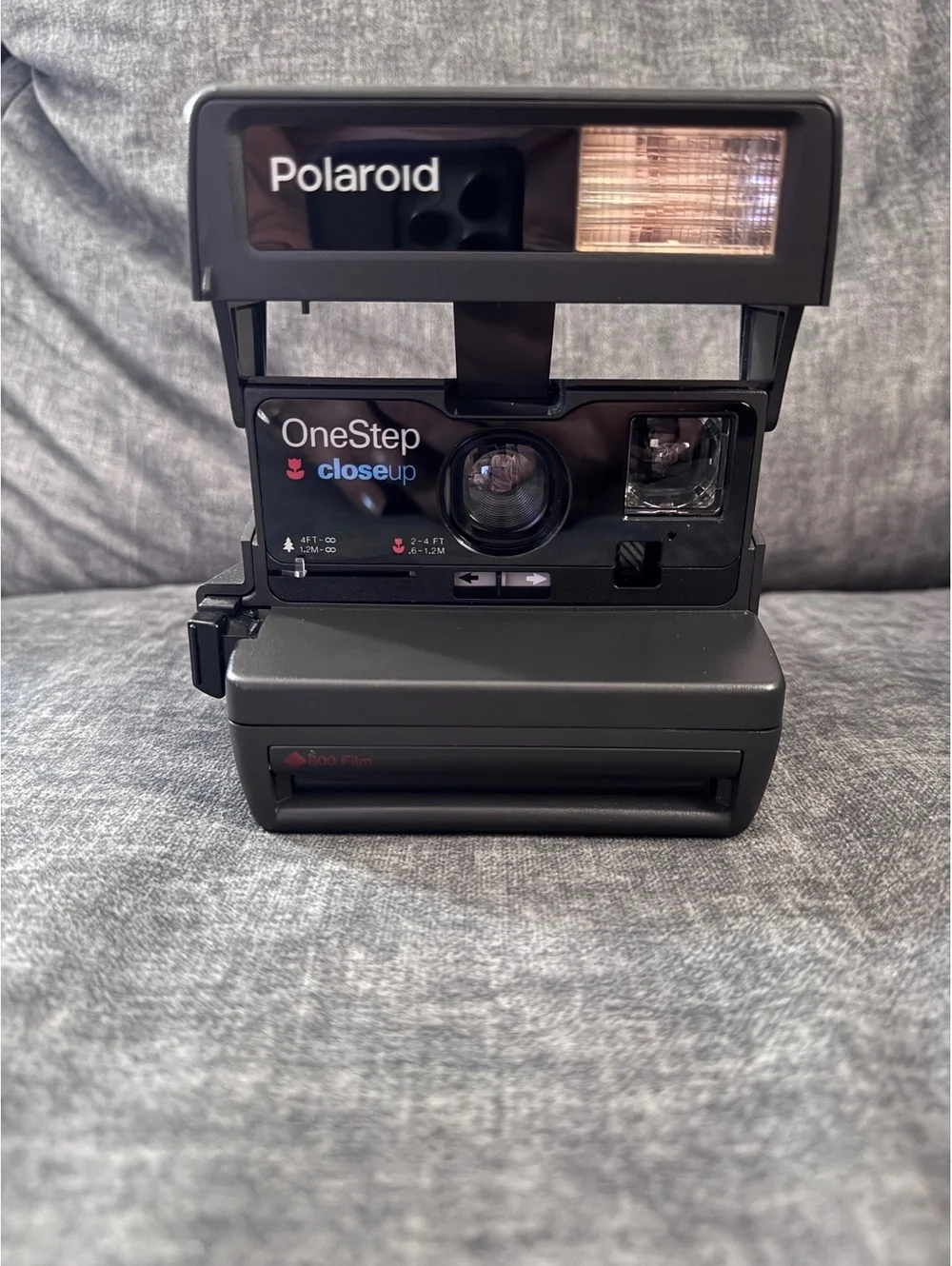 Polaroid OneStep Closeup Instant Film Camera with Brown Leather Case Untested